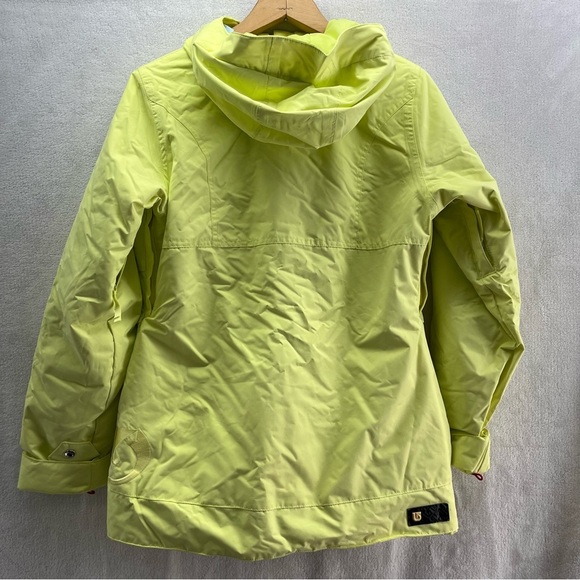 Burton DryRide Neon Green Women Ski Snow Jacket Sz Small Full Zip/Button Y2K - Picture 9 of 14